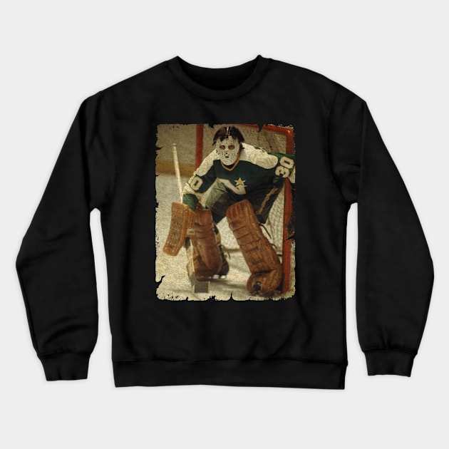 Cesare Maniago - Minnesota North Stars, 1968 Crewneck Sweatshirt by Momogi Project